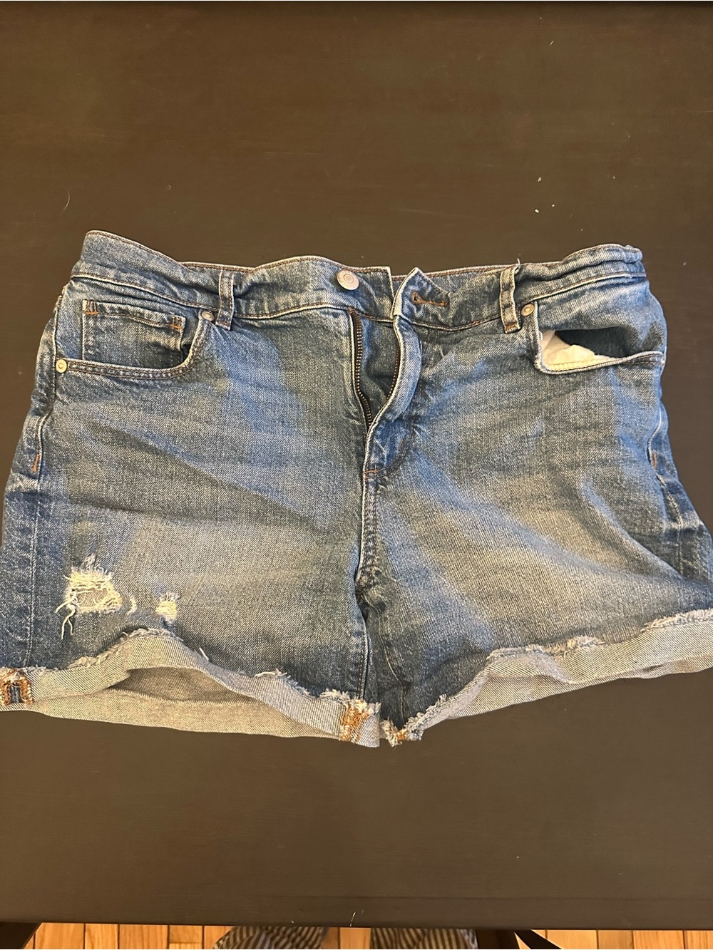 Loft Denim Distressed Women’s Jean Shorts - Blue